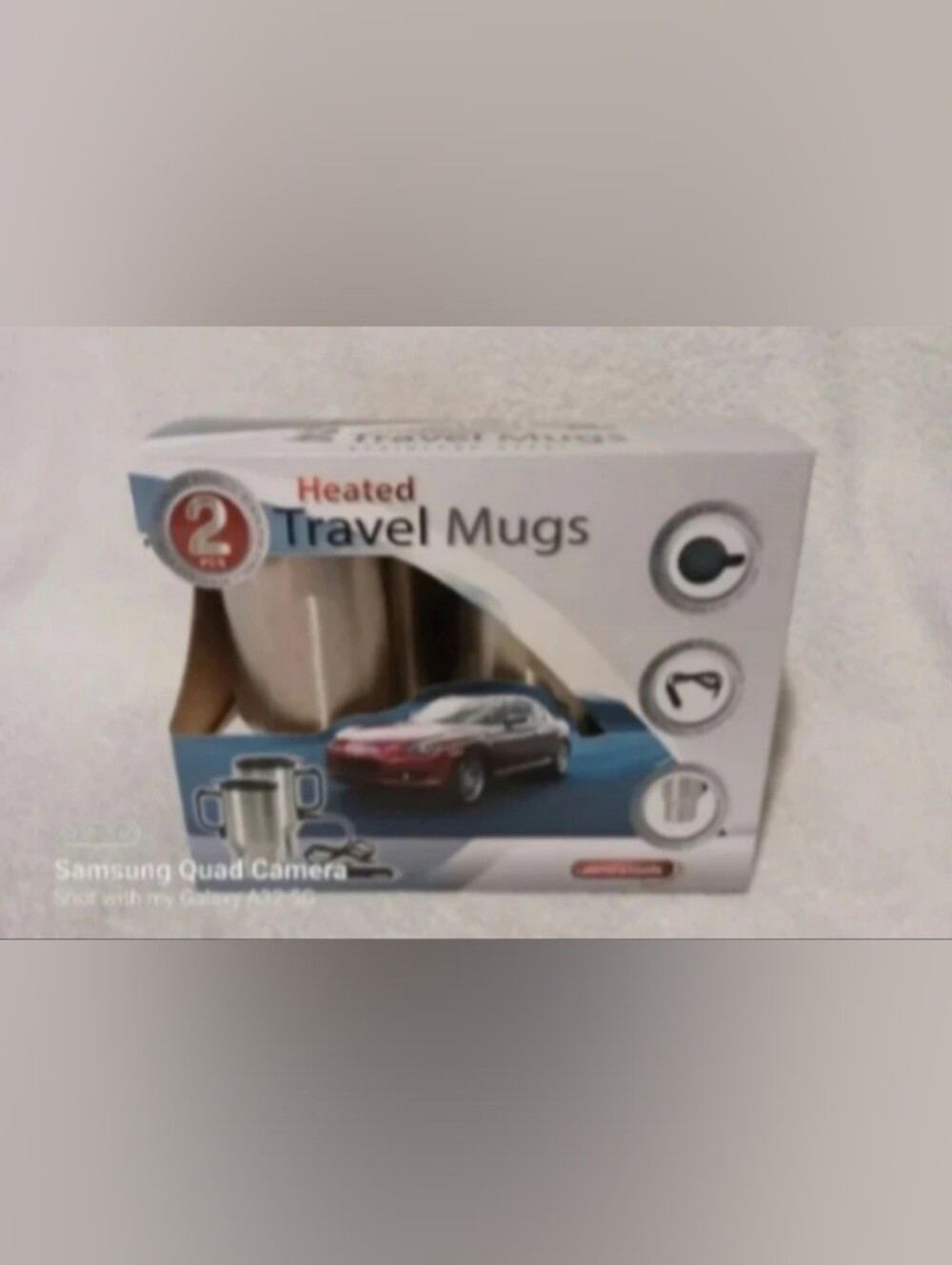 Set Of Two 16 OZ Stainless steel heated travel mugs